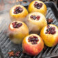 Receta Vegetariana: Manzanas horneadas con canela con anís estrellado, arándanos y semillas de girasol